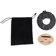 MY-Fast Delivery Metal Circle of Fifths Wheel with Wood Stand Guitar Melody Tool and Chord Chart for