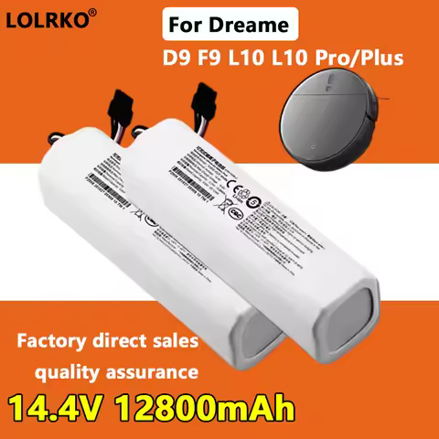 14.4V 12800mAh Li-Ion Replacement Battery for Dreame D9 F9 L10, D9 Pro, D9 MAX, D10 Plus, D10s, L10s
