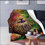 Living room, bedroom, sofa bed, maple leaf velvet blanket for picnic, Bob Marley music decoration reggae blanket 08