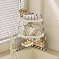 Kitchen Sink Shelf Multifunctional Dish Drain Rack Dishwasher Countertop Sink Above Dish Storage Rac