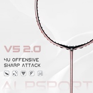 【YUNimko】 V5 ALP 2.0ชุดแร็กเก็ตแบดมินตัน4U น้ำหนักเบามากทำจากคาร์บอนไฟเบอร์เกรดมืออาชีพไม้เทนนิสแบดม