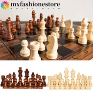 MXFASHIONE 32PCS Wooden Chess, 2.2 in Wooden Word Chess Set, King International Delicate Standard Ch