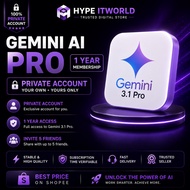 Gemini AI Pro 1 Year | Gemini 3.1 Pro | Private Account | Invite 5 Friends | Premium AI Access