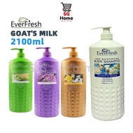 Everfresh Bodywash Shampoo Deep Moisturising | Lavender  | Goat's Milk &amp; Papaya  | Goat's Milk Whitening 2100 ML