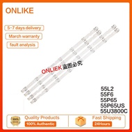 4Pcs LED Backlight สำหรับ TCL 55P65US 55U3800C 55P65 55D6 55F6 55L2 4C-LB5508-HR03J PF02J LB5507 55H