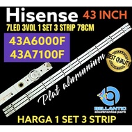 HISENSE 43 INCH LED TV BACKLIGHT 43A6000F 43A7100F 43 INCH TV BACKLIGHT