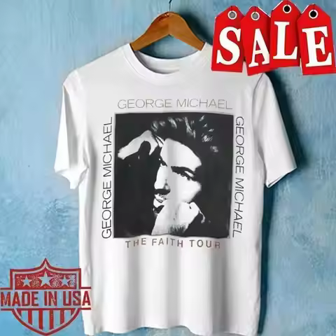 Hot George Michael 1988 The Faith Tour T Shirt Cotton S 5Xl