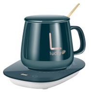 LUCKY 三段式智能恆溫加熱杯墊連杯套裝 | 三檔調節溫度 | 多種容器適用 - 綠色杯墊