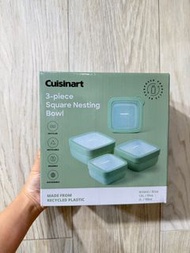 全新Cuisinart 3-piece Square Nesting bowl 3件組合 食物盒