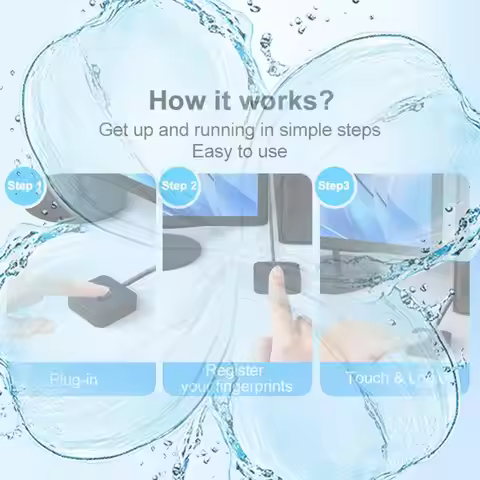 For Windows Hello Fingerprint Reader Portable USB Fingerprint Logger Biometric Fingerprint Login Rea