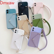 Phone Case Samsung Galaxy A7 J8 2018 S10 Plus S10e S9 Plus Leather Case Crossbody Lanyard Wallet Card Strap Holder Cover+Strap Rope