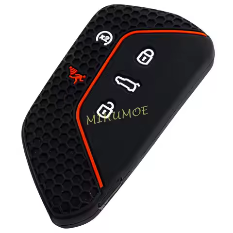 Silicone Key Fob Cover Case Keychain For VW Volkswagen Atlas / Atlas Cross Sport 2024 2025 5 Buttons