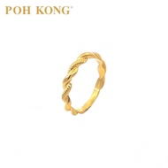 POH KONG 916/22K Yellow Gold Twist Rope Design Ring