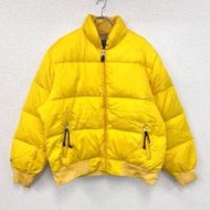 二手Ralph Lauren Lauren Polo 全拉鍊羽絨服，黃色，XL 碼