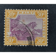 [STM 163] Malaya 1901-1934 Tiger 30cent stamp setem (used)