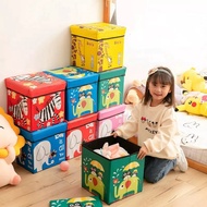 【 Meng HONG】กล่องเก็บการ์ตูนสัตว์สำหรับเก็บของเล่นหนังสือฯลฯ/กล่องเก็บของเล่นหนังสือสำหรับเด็ก