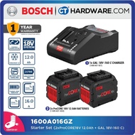 BOSCH PROCORE STARTER KIT 18V 12.0Ah  ( C/W 2PC BATTERY PACK 12.0AH & 1PC CHARGER GAL18V160C ) ( 160