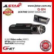 GNET G-ON 2CH.DVR 60FPS/ FHD DASH CAM H.265 IOS, ANDROID AND PC COMPATIBLE ADAS (Optional GPS requir