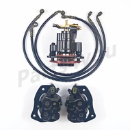 Front Rear Brake Caliper Brake Hose Kit for Stels 500 ATV Kazuma 500K J500 Jaguar 500 C500-8301720L 