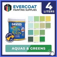 ◇ ⇩ ❂ Davies Paints Sun & Rain 4-Liter (Aqua & Greens)