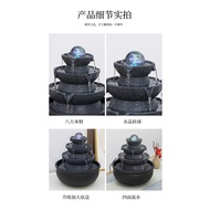 Eight-Way Fortune Feng Shui Wheel Water Fountain Decoration Circulating Water Desk Decoration Living Room Desktop Fortune Feng Shui Ball