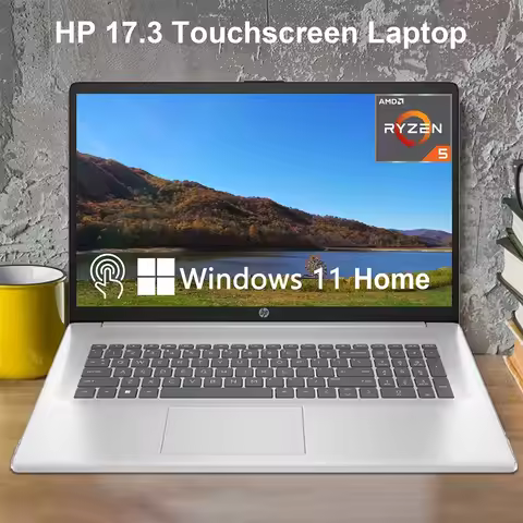 HP 17.3" HD+ Touchscreen Business Laptop,AMD Ryzen 5 7530U(Beats i7-1165G7) Laptops Computer,Up to 6