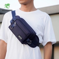 ALLGOODS Men Waist Bag, Large Capacity Lightweight Men Chest Bag, Chest Pack Waterproof Crossbody Mu