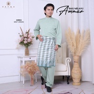 BAJU MELAYU AMMAR (V1) Baju Melayu Potongan Moden Leher Cekak Musang Tiada Pesak READY STOCK Baju Me
