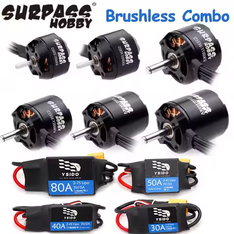 SurpassHobby C2822 2826 2830 2836 3530 3536 3542 3548 Brushless Motor 30A/40A/50A/80A ESC for RC Dro