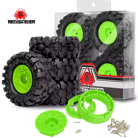 Tires Mounted on 1.0 Beadlock Wheels 7mm Hex 1.0 Crawler for Soft SCX24 Tires and Wheels for 1/24 RC