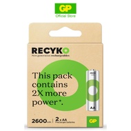 GP ReCyko NiMH 2x AA 2600 mAh Rechargeable Battery