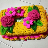 Sarung kotak tisu kait **tissue box cover crochet**💯% handmade