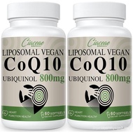 Liposomal CoQ10 800mg Ubiquinol Softgel, Max Absorption Ubiquinol Coenzyme Q10, Ubiquinol CoQ10 Supp