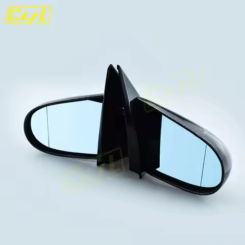 JDM Racing Carbon Film Spoon Style Manual Adjustable Car Side Rearview Mirrors for Honda Civic EG Ha