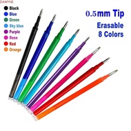 DWAYNE Erasable Pen Refill, 0.7mm 0.5mm Replaceable Erasable Refill Rod, School Supplies Smooth Writing Multicolor Blue Black Gel Pen Refill Stationery