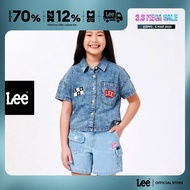 LEE KIDS เสื้อเชิ้ตแขนสั้นเด็กผู้หญิง คอลเลคชั่น New Preps รุ่น LK F124GSHSN43