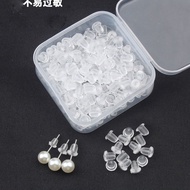 Ear Plug Silicone Ear Plug Transparent Plastic Silicone Leather Plug Ear Cap Earring Back Plug Anti-