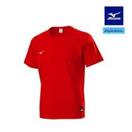 2024 MIZUNO 美津濃 吸濕排汗透氣布料 素色 棒壘球短袖練習衣 排汗衫 (12TCBL1162)紅