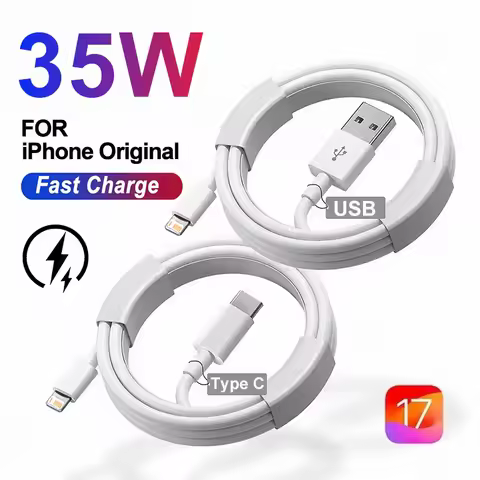 35W PD Fast Charging USB C Cable For iPhone 14 8 7 Plus 13 12 Mini 11 Pro Max XS Max XR X Rapid Char