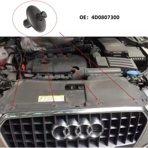 10PCS Car Cover Plate Fixing Clips for Audi A2 A4 A5 A8 Q3 Q5 S4 S5 S8 TT TTS Volkswagen CR7 Body Cl