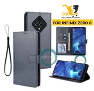 flip wallet INFINIX ZERO 8 flip case casing handphone flip cover - Biru