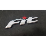 Fit GD Honda letter logo 3d emblem for rear trunk Old Stick To The Back Silver Red Point