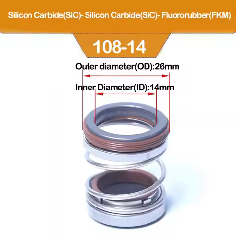 1Pcs 108 Mechanical Seal 108-25 Seal Ring, Oil Seal, High Temperature Resistant, Water Seal,Single S