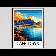 Karya kanvas poster pelancongan bergaya Nordic Azores Edinburgh Kefalonia hiasan dinding landskap ba