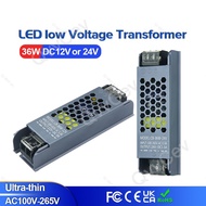36W DC12V/24V Ultra Thin LED Power Supply Lighting Transformers Adapter Switch 36W AC110-265V For LE