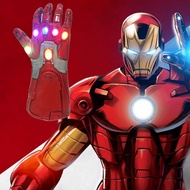 Kids Iron Man Thanos Gauntlet Endgame Infinity Rubber Gloves Right Hand with LED
