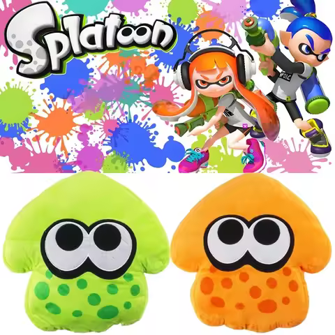 Splatoon Inkling Plush Cushion Anime Orange Green Inkling Plushie Toys Animal Stuffed Dolls Juguetes