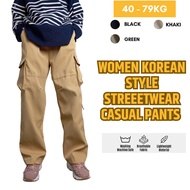 COWGAL Multi Pocket Women Cargo Pants Straight Cut
