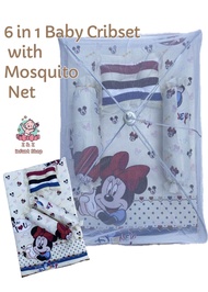 BABY CRIBSET BED WITH MOSQUITO NET ( 5 in 1 + FREE ) HIGAAN NG BABY NA MAY KULAMBO net for baby