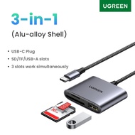 UGREEN USB C Card Reader 3 In 1 Type C to USB A SD Micro SD TF Memory Card Reader Adapter